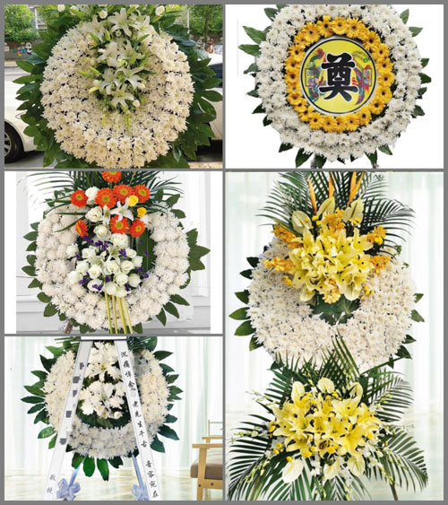 山东青岛胶州市营海街道小滩子村花圈速递